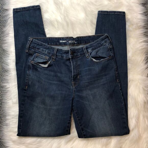Old Navy Rockstar Mid Rise Jeans Kirrie Blue 10R - Picture 6 of 16